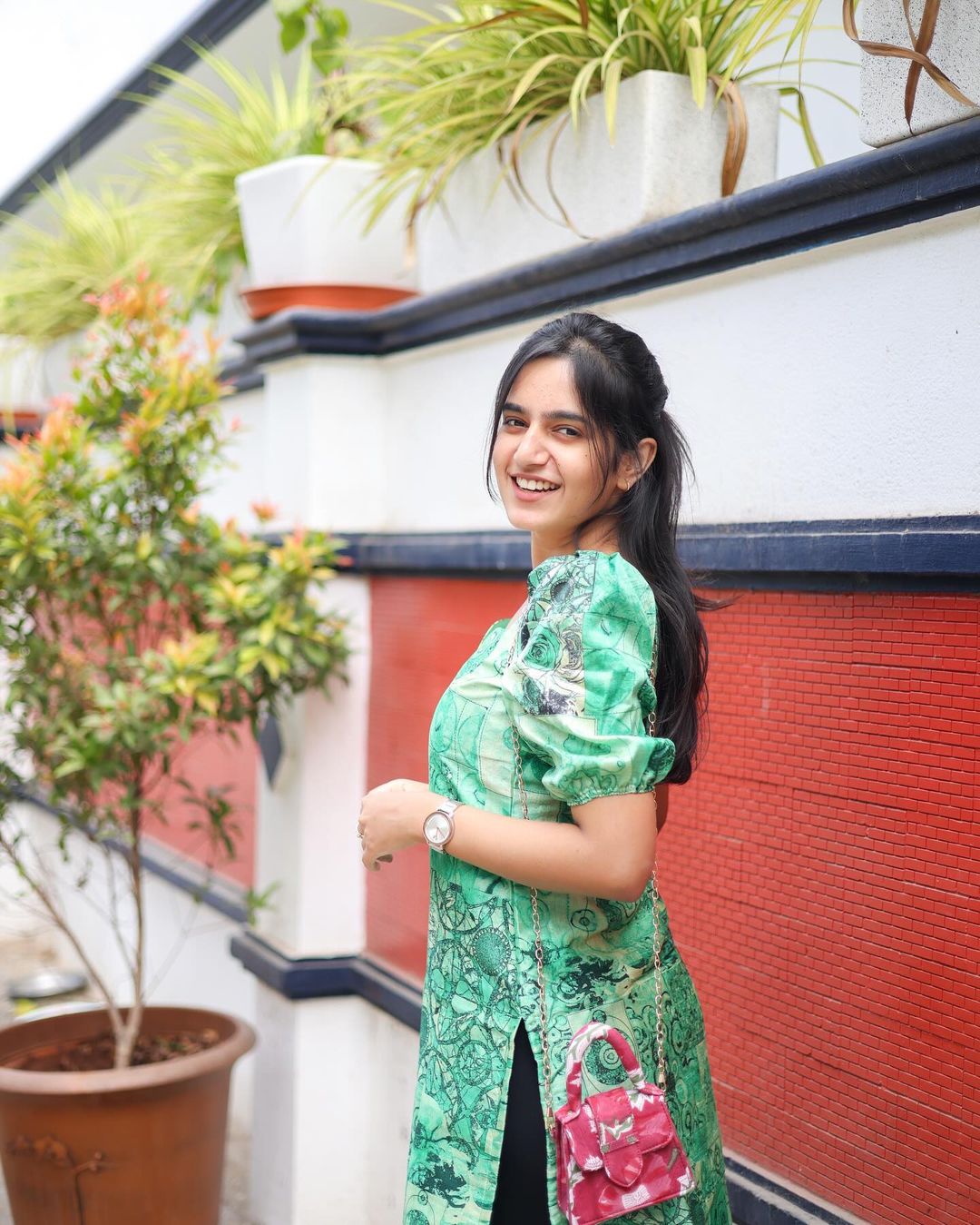 Little Pink floral cotton printed bag - Studio Thari